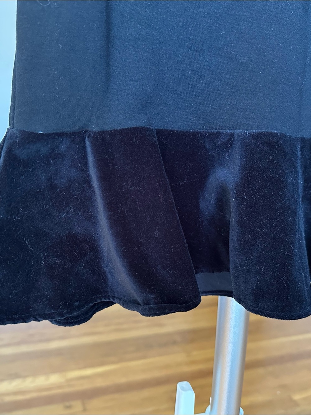 J. Crew Black V-Neck Peplum Camisole with Velvet Flounce XS - Picture 5 of 13